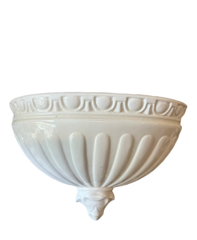 Ceramic Detailed White Wall Planter