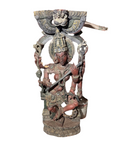Late 19th Century Antique Solid Wood Carved Goddess Statue