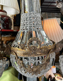 Gold Deer Head Stag Crystal Sconces- A Pair