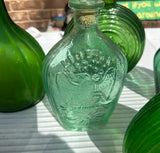 Instant Collection of Green Glass Bottles and Decanters