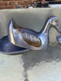 Pair of Mixed Metal Duck Box Sculptures