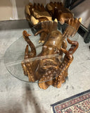 Intricate Octopus Tentacles Through Glass Sculptural Coffee Table