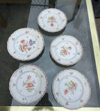 Collection of Saxonia German Floral Plates- Set of 5
