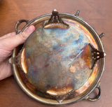 Small Round Silver Footed Ashtray