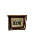 Small Framed Print of People by the River, Signed by Author