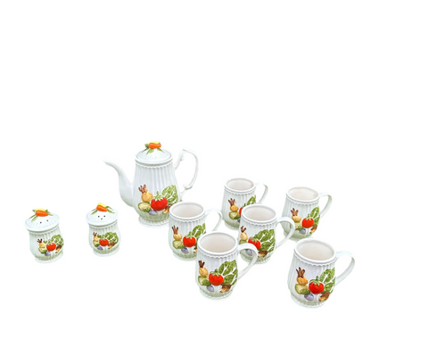 Ceramic Vegetable Tea Set- Set of 10