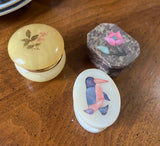 Trio of Marble Stone Miniature Boxes