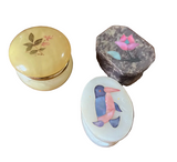 Trio of Marble Stone Miniature Boxes