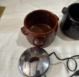 Pair of West Bend Bean Warmer With Hot Plate and Lid Included- Set of 4