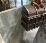 Heavy Metal Chest Style Doorstop With Teddy Bear Accents