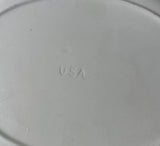 1970s White Ceramic Wheat Platter With Gold Details