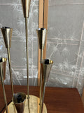 Mid-Century Modern Brass 6-Light Standing Table Lamp