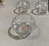 Trio of Lennox Round Crystal Glasses