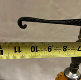 Vintage Amber Glass and Cast Iron Scale on Marble Base