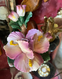 Italian Capodimonte Floral Ceramic Decor Piece