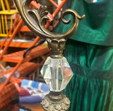 Brass Decorative Floor Lamp With Plastic Diamond Details