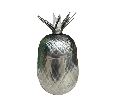 1970s Silver Etched Pineapple Box