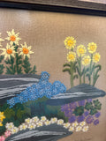 Framed Floral Handmade Needlepoint