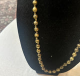 70's Vintage Brass Beaded Necklace