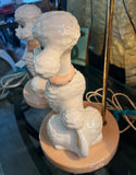 1960s Mid-Century Modern Pink Ceramic Poodle Table Lamps - Pair