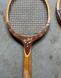 Vintage Collection of Wooden Tad Davis Tennis Rackets With Covers