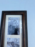 Skinny Double Picture Frame With Vintage Photos