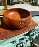Pair of Hand Carved Bowls and Tray With Pineapple Accents- Set of 3