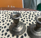 Pair of Small Silver Candlestick Holders