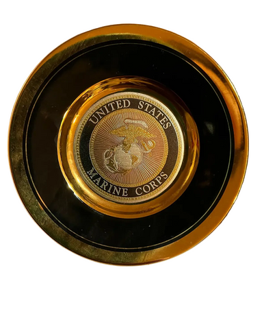 Vintage Gold United States Marine Corps Plate