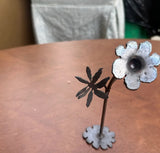 Small Handmade Silver Standing Flower Decoration