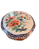 Yukiyama Paki Floral Ceramic Dish With Lid and Floral Details