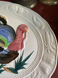 Large Ceramic Hand Painted Turkey Thanksgiving Tray