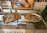 Large Collection of Silver Petite Serving Trays for Party- Set of 15