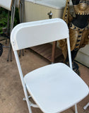 Rent Only- Folding White Chair Collection, Atlanta Area 40 Chairs Available