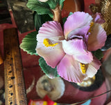 Italian Capodimonte Floral Ceramic Decor Piece
