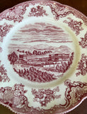 Chattsworth 1792 Pink and White Plates With Hanging Brass Hardware
