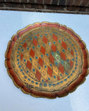 Italian Florentine Wooden Holidays Tray