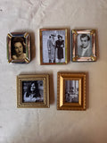 Collection of Small Gold Picture Frames- Set of 5