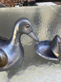 Pair of Mixed Metal Duck Box Sculptures