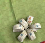 Collection of Ceramic Floral Japanese's Napkin Rings- Set of 6