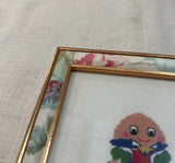 Vintage Small Humpty Dumpty Needlepoint