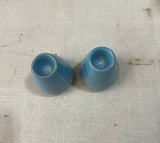 Pair of Blue Ceramic Candlestick Holders