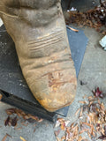Oversized Concrete Single Rustic Boot Planter