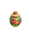 Vintage Ceramic Hand Painted Fruit Style Cookie Jar