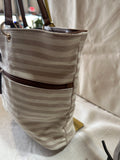 Tan Stripped Tommy Hilfiger Tote Bag