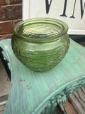 Small Green Glass Planter Bowl