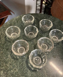 Collection of Small Glasses Salt Cellars- Set of 8