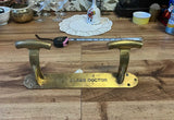 Large Brass First Class Doctor Hanger Coat Rack/Hat Rack