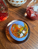 Collection of Orange and Red Glass Paperweights- Set of 4
