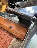 Wooden Vintage Industrial Paper Cutter With Metal Handle
